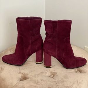 Michael Kors burgundy ankle boots